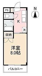 グランドスティタス西宝町 1Kの間取図画像