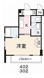 コリドールノール 1Kの間取図画像