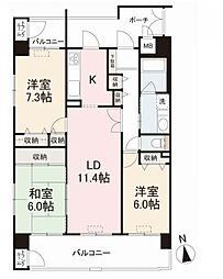 間取図画像 3LDK