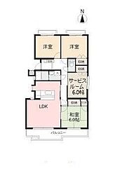 オリエントコート三条 3SLDKの間取図画像