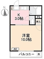 ライズマンション 1Kの間取図画像