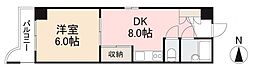 ヴィラタマチ 1DKの間取図画像