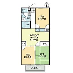 フォブールハピネス 3DKの間取図画像