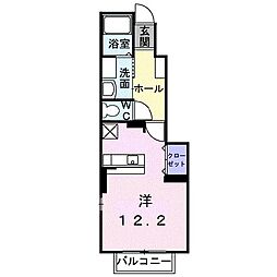 アパートメントハウス船入公園 ワンルームの間取図画像
