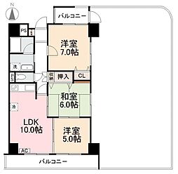 第1星野ビル 3LDKの間取図画像