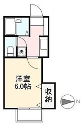 メゾンブランシェ 1Kの間取図画像