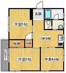 昭和ビル 3DKの間取図画像