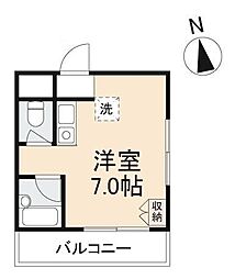 CALVERT西宝町 ワンルームの間取図画像