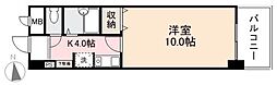 ロゼ花ノ宮 1Kの間取図画像