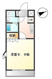 エスポアール 1Kの間取図画像