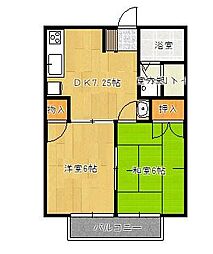 牟礼ぐらしRoom1C 2DKの間取図画像