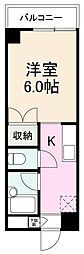 カレッジシティハイツ 1Kの間取図画像