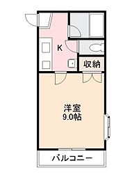 ハイム625 1Kの間取図画像