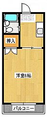 コート宮脇 1Kの間取図画像