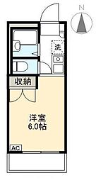ピア三条北 ワンルームの間取図画像