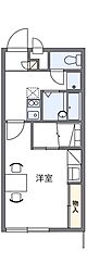 レオパレスルース 1Kの間取図画像