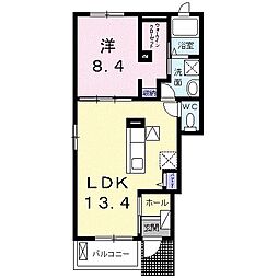 ラ・ブレーメンB 1LDKの間取図画像