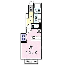 ソレアード太田A ワンルームの間取図画像