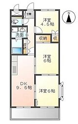 ステイブル円座 3DKの間取図画像