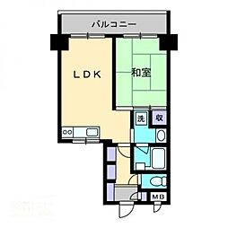 ダイアパレス丸の内 1LDKの間取図画像