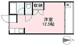 ヴィラ・アンソレイエ浜ノ町 1Kの間取図画像