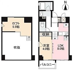 コリドール丸の内 1LDKの間取図画像