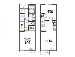 レオネクストキズナ 2LDKの間取図画像