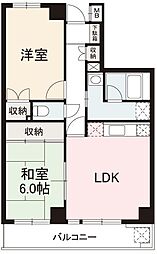 リッシュメゾン 2LDKの間取図画像