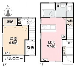 サニーコート西町 1LDKの間取図画像