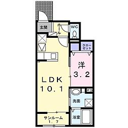 アリストコート 1LDKの間取図画像