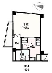 コーポ昭和 1Kの間取図画像