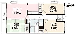 ドマーニ太田 3LDKの間取図画像