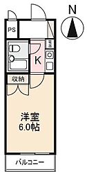 ブルマレカーザ 1Kの間取図画像
