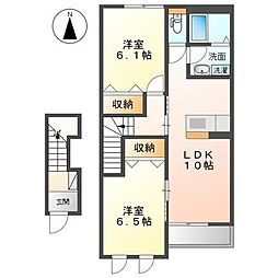 Green窓香 2LDKの間取図画像