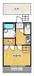 ラ・フェンテ 1Kの間取図画像