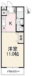 サンライズ豊益昭和町 1Kの間取図画像