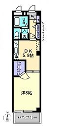 スピリア三条 1DKの間取図画像