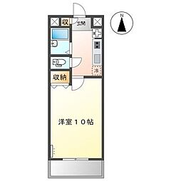 大石ビル 1Kの間取図画像