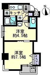 シティホワイト 2Kの間取図画像