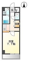 デロリアンN 1Kの間取図画像