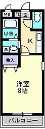 クレールオゴ 1Kの間取図画像