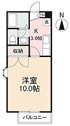 ボヌール30A 1Kの間取図画像