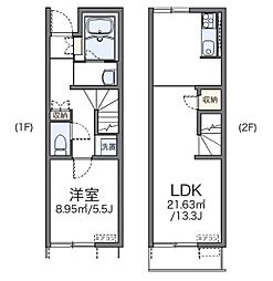 レオネクストセイカパール 1LDKの間取図画像