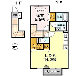 サンクチュアリ 1LDKの間取図画像