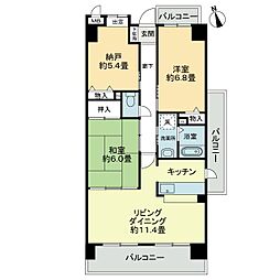 スカール伊藤 3LDKの間取図画像