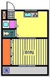 サンライズ石井 1DKの間取図画像