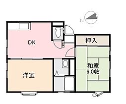ウインディア屋島 2DKの間取図画像