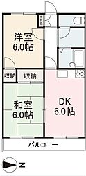 グローリー国分寺 2DKの間取図画像