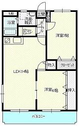M.クラルテ 2LDKの間取図画像