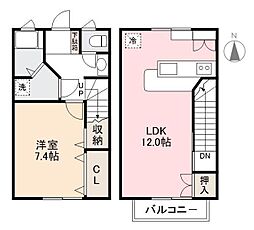 天満屋アパート 1LDKの間取図画像